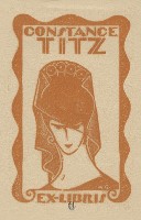 <div class="wysiwyg"><p>Antonio de Guezala, E<em>x-libris Constance Titz</em>, xylographie, 18,6 x 11 cm, s.d., inv. 17470.</p></div>