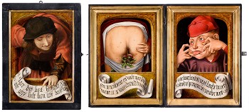 <div class="wysiwyg"><p>Anciens Pays-Bas, <em>Diptyque satirique</em>, huile sur bois, 58,8 x 44,2 cm, 1520-1530, inv. 12013 (photo Guy Focant, 2019).</p></div>